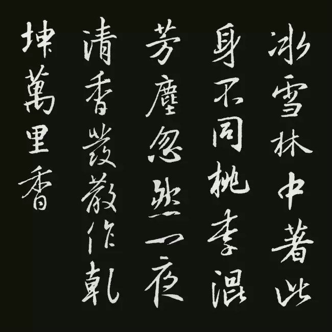 《圣教序》集字古詩20首：王冕《白梅》